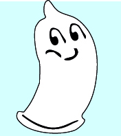 Weichplastiksticker Kondom