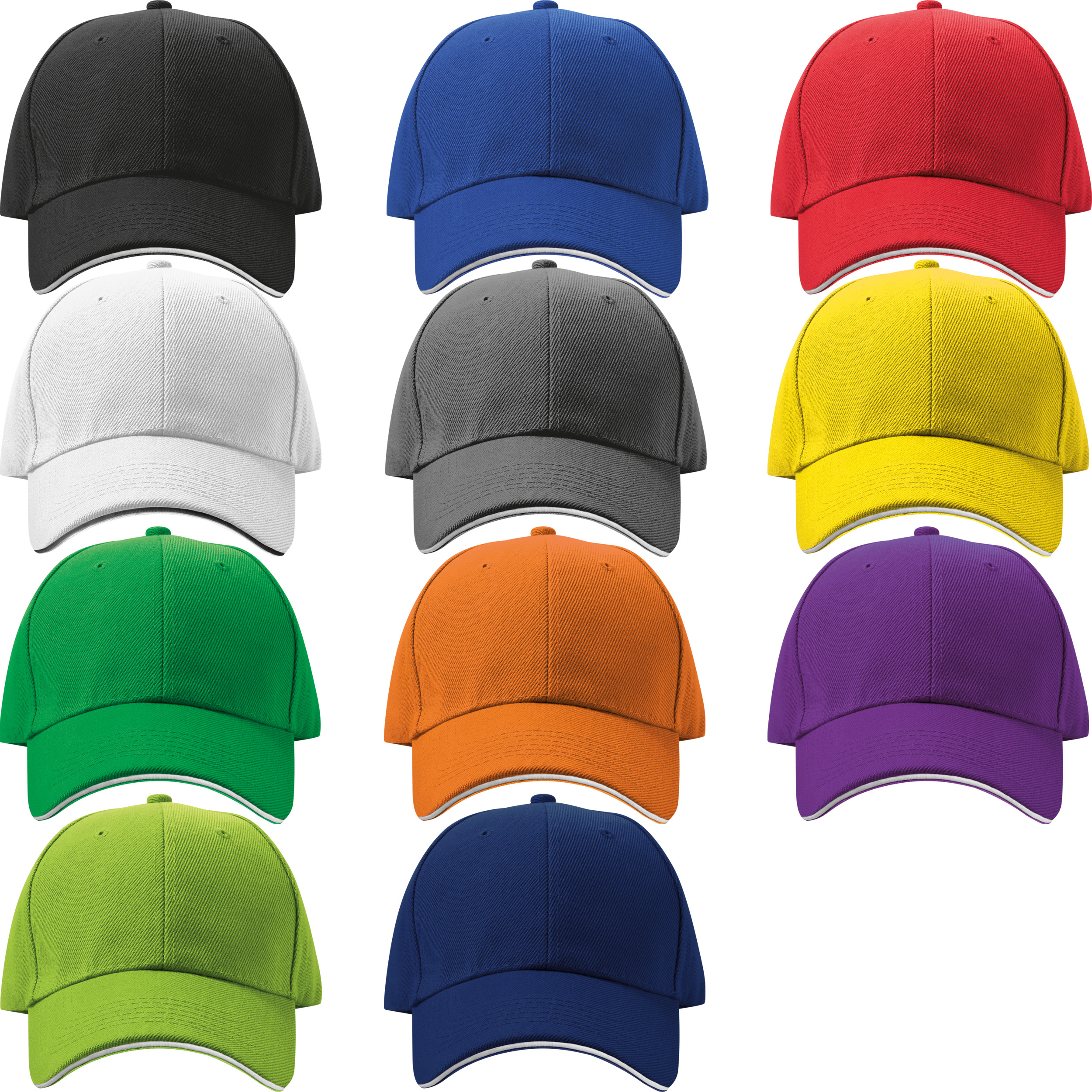 AZO-freie 6 Panel Sandwich-Baseball-Cap