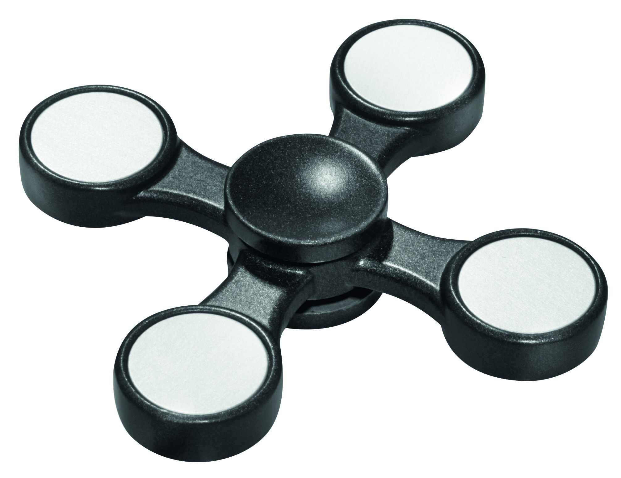 Metmaxx® Handspinner "LogoSpinMetal" schwarz/silber