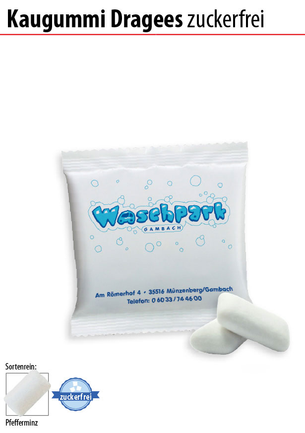 Kaugummi Dragees, zuckerfrei