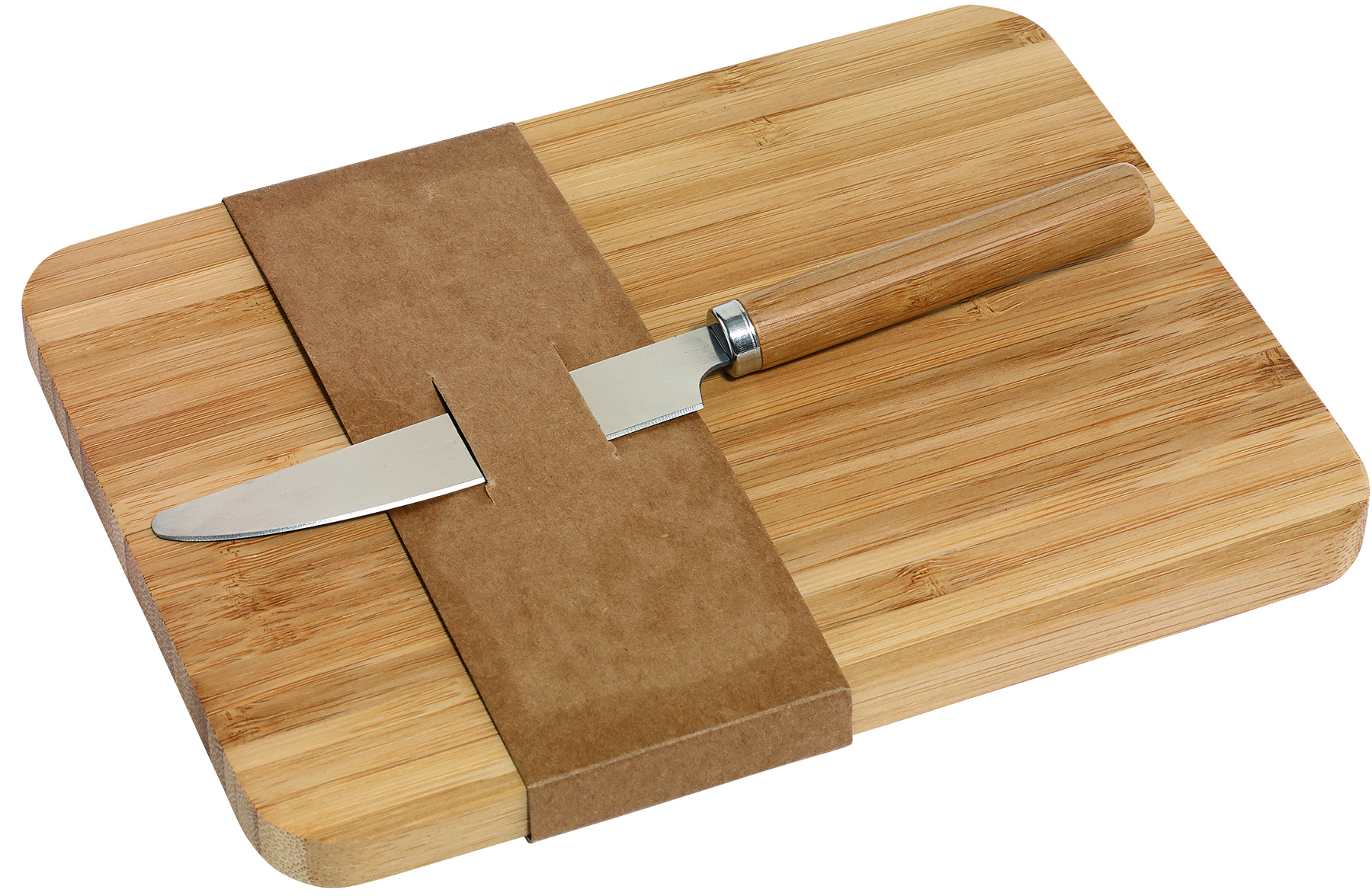 Schneidebrett m. Messer "mini bamboo"