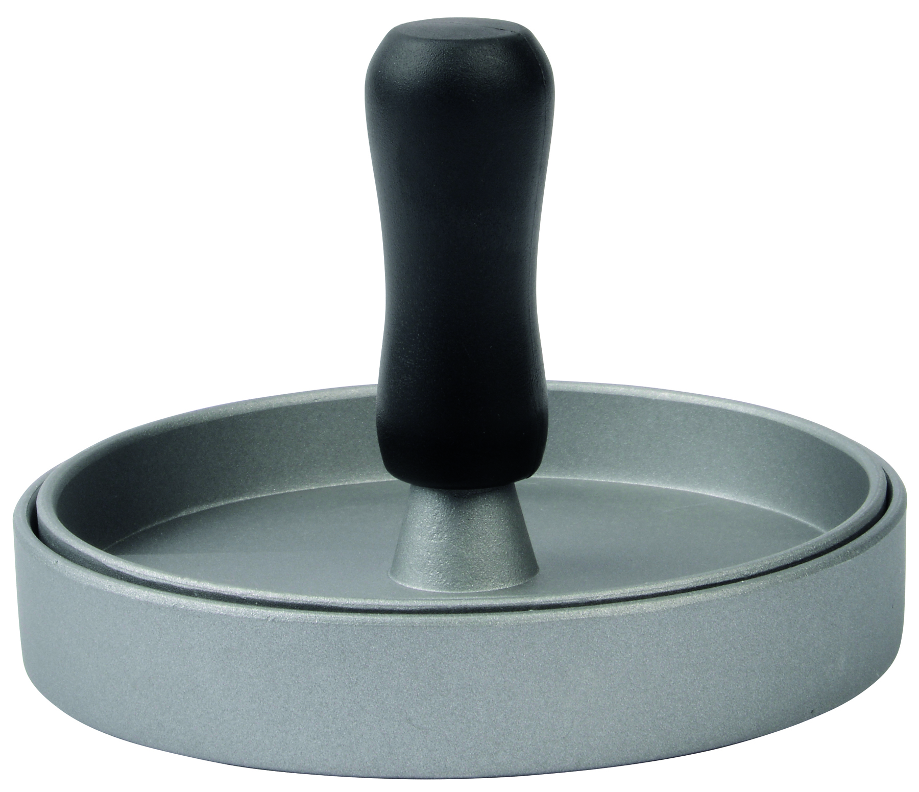 Alu-Burger Presse "well done", Grau