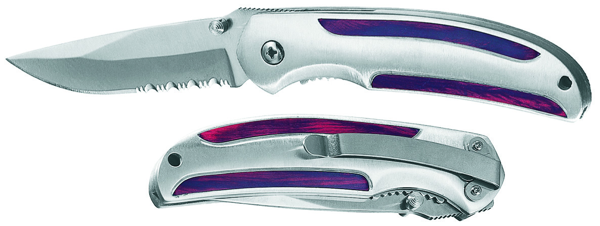 Metmaxx® Profi&Freizeitmesser "Wood" silber