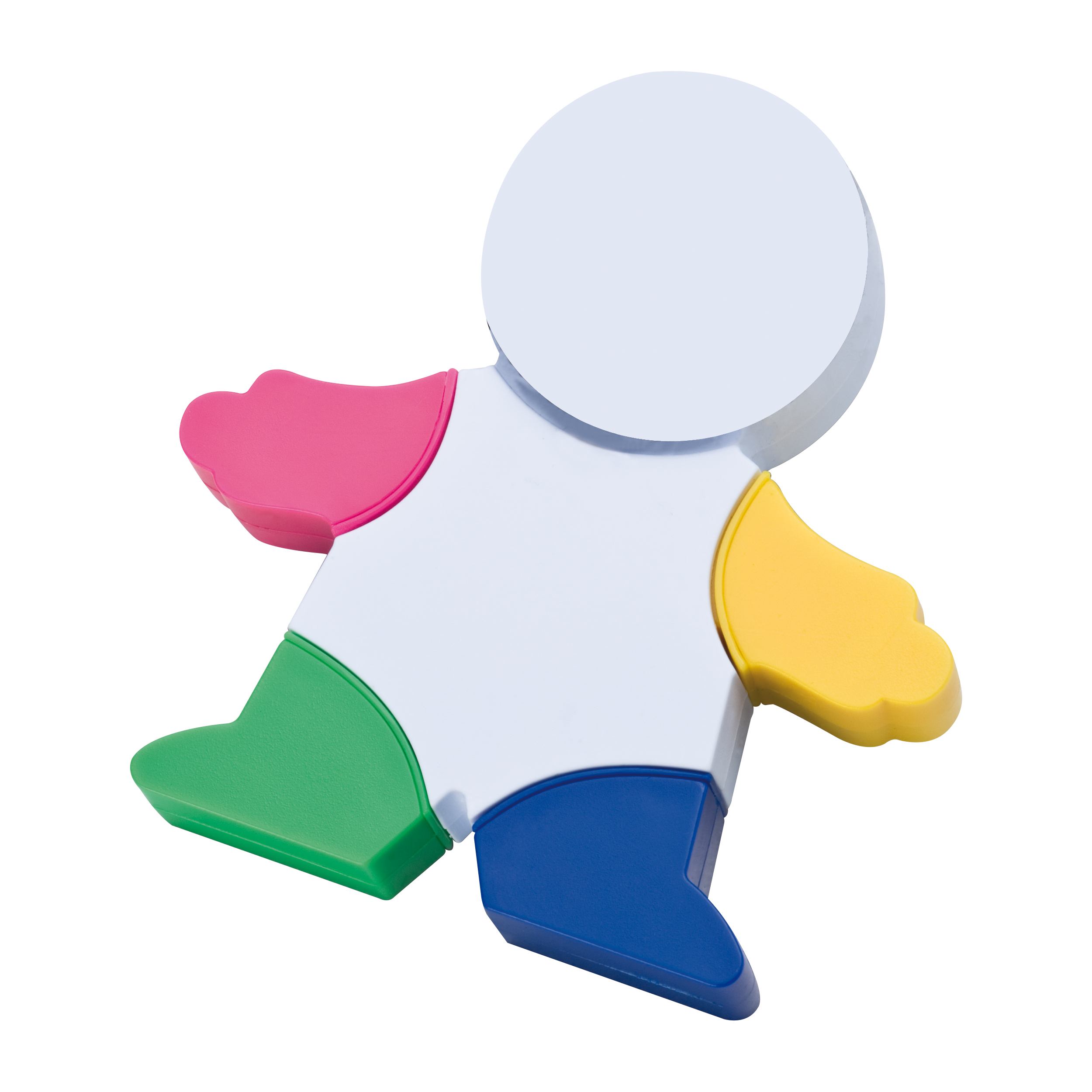 Textmarkermännchen mit Tastaturbürste