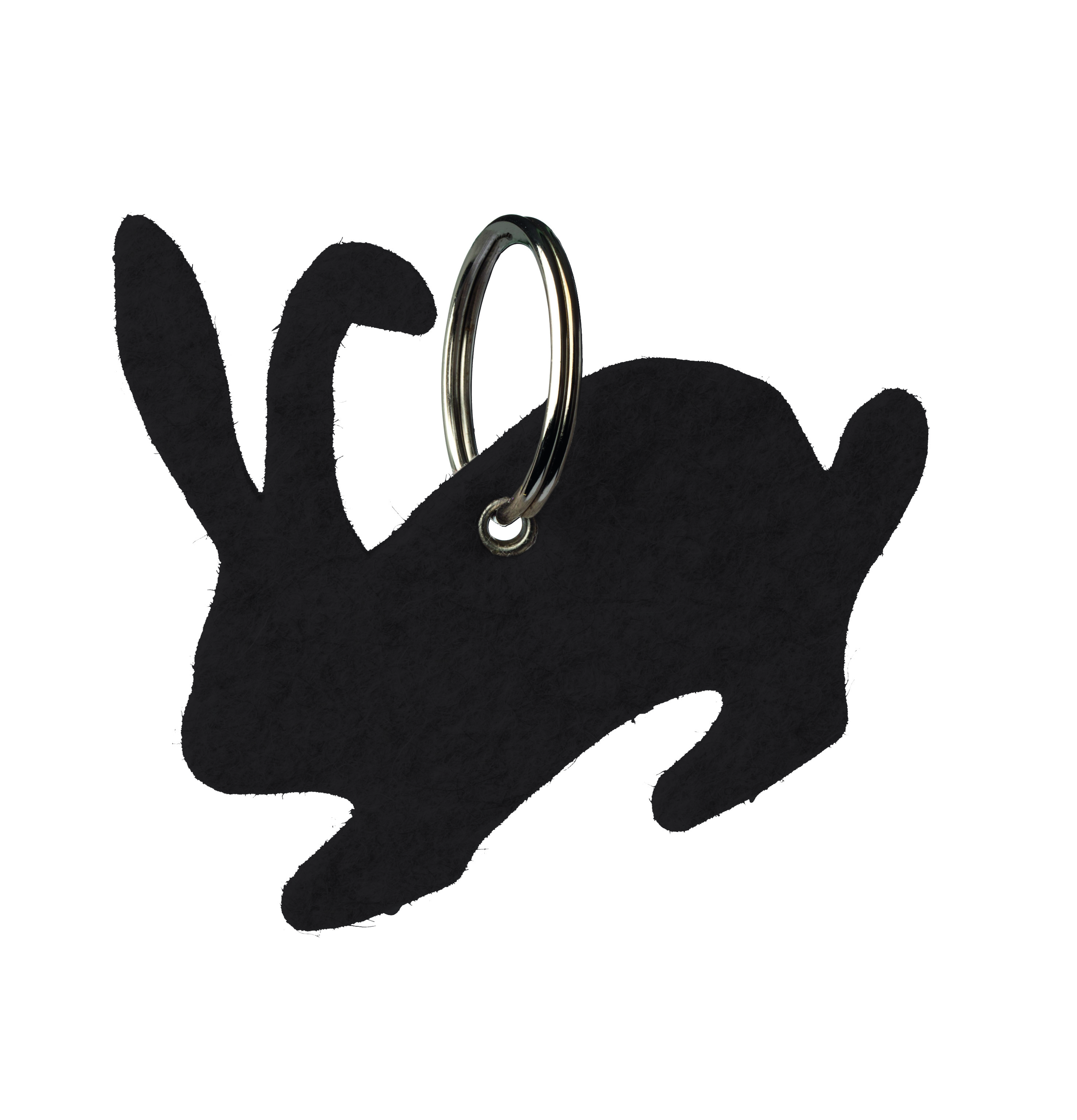 Wollfilz Schlüsselanhänger Hase