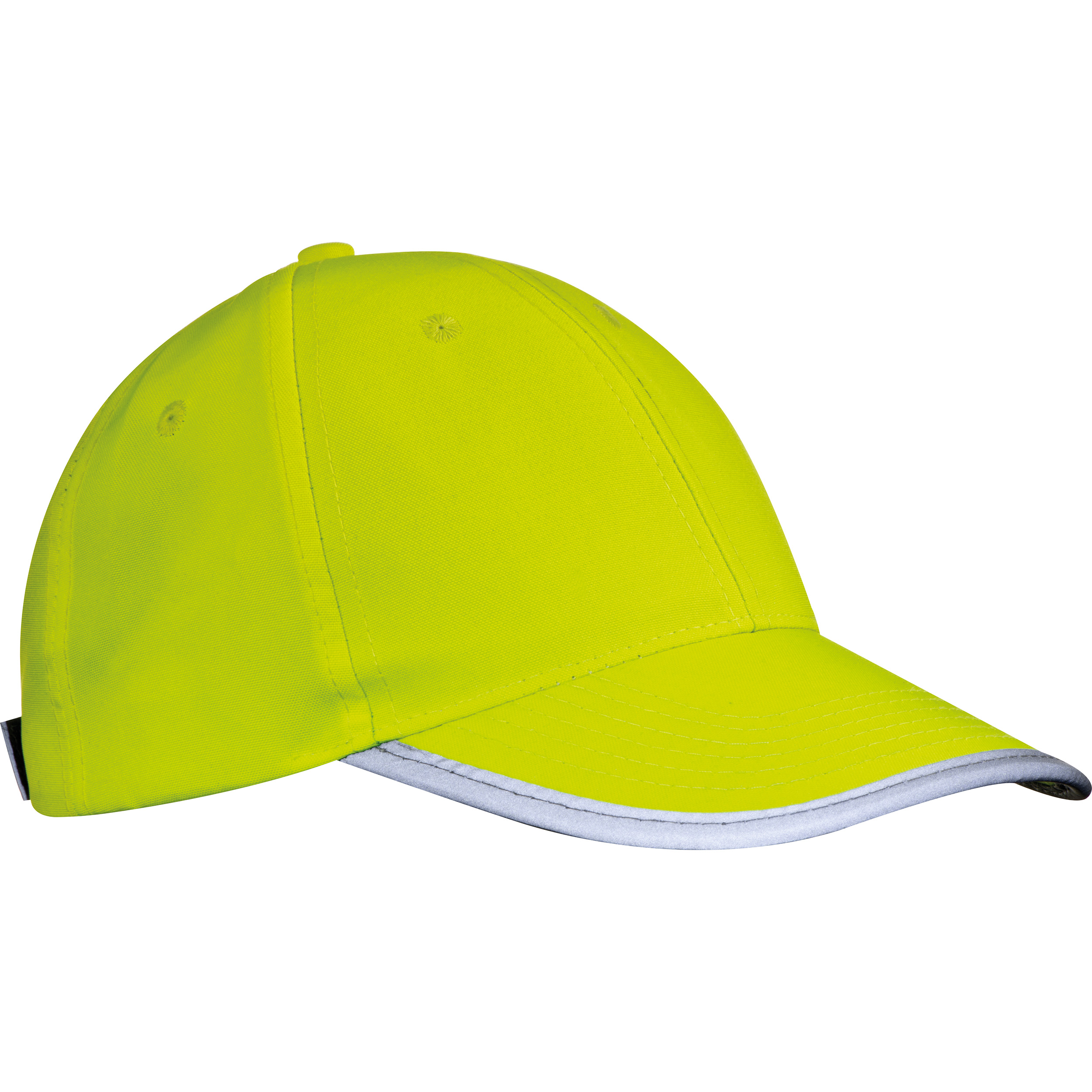 AZO-freie 6 Panel Baseballcap für Erwachsene aus Polyester mit reflektierender Borte