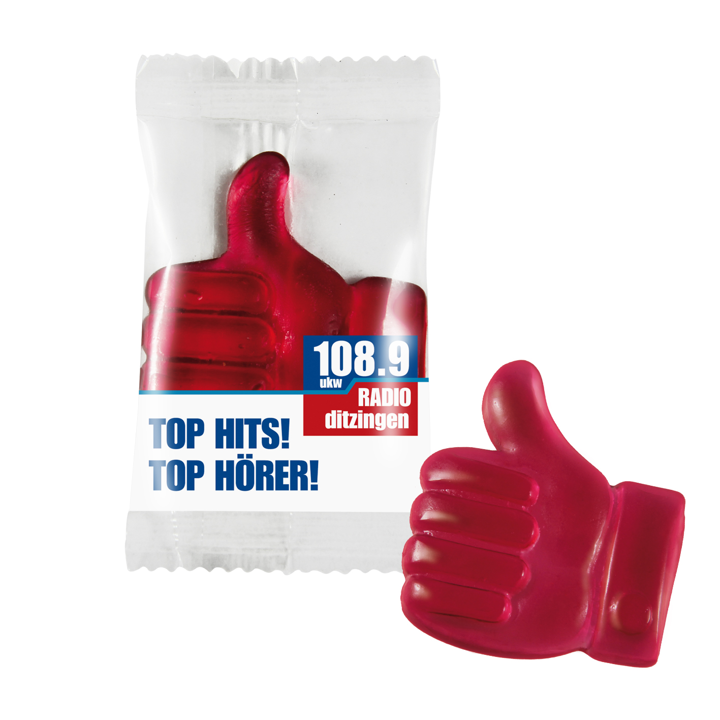 1-er Fruchtgummi Standardform "Herz"