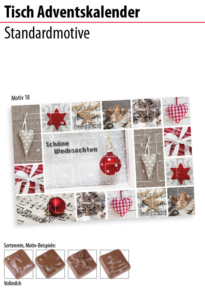 Tisch Adventskalender Standardmotive