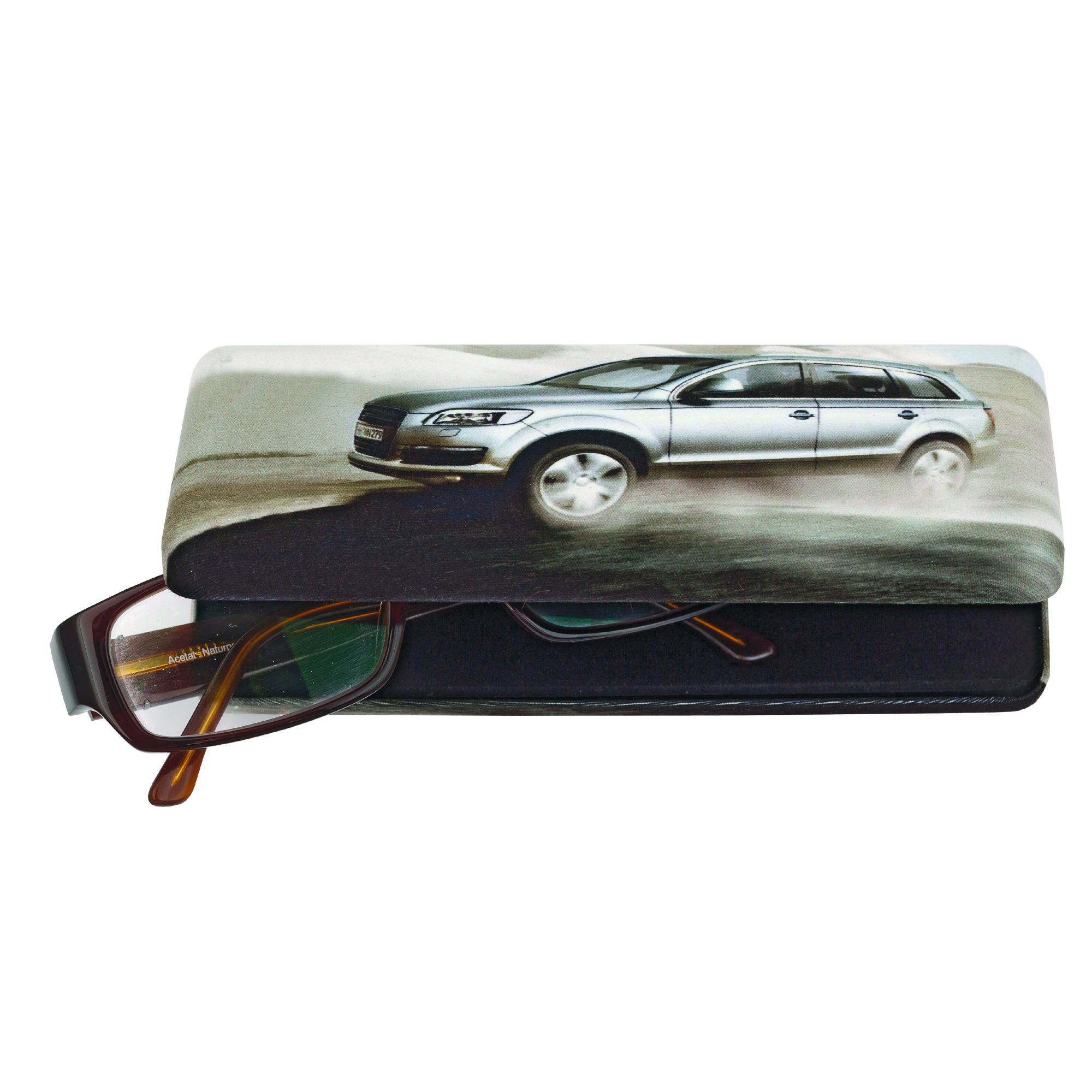 Brillenetui modern mit Mikrofaserbezug