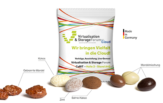 Mandeln im Werbetütchen