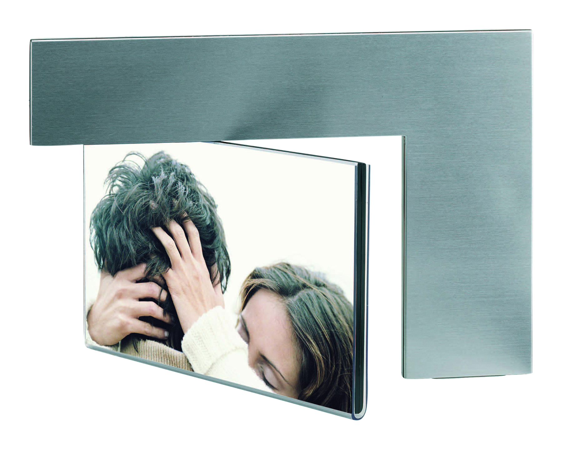 Alum.Bilderrahmen"Arc" f. 2 Fotos,silber