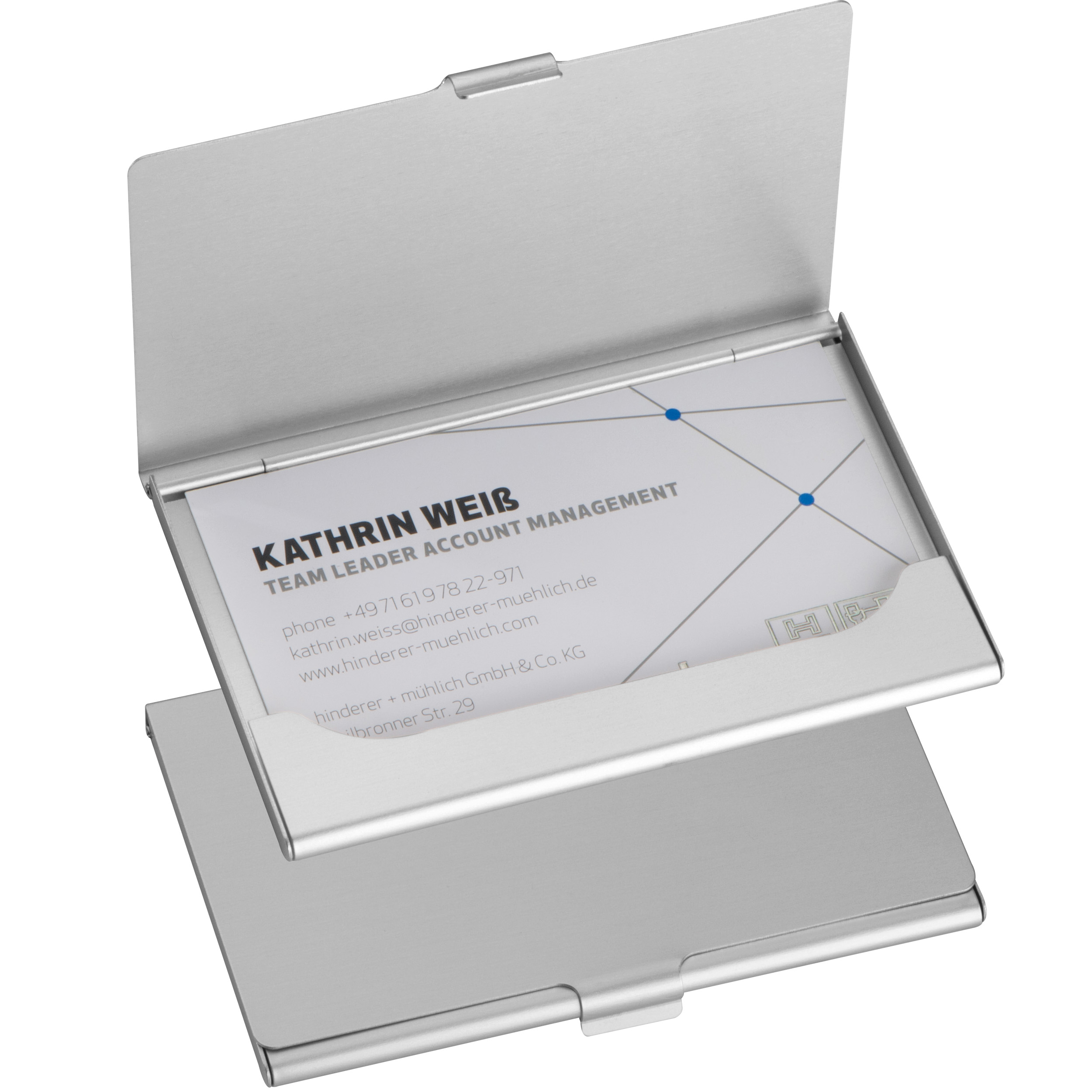 Visitenkartenetui aus Aluminium