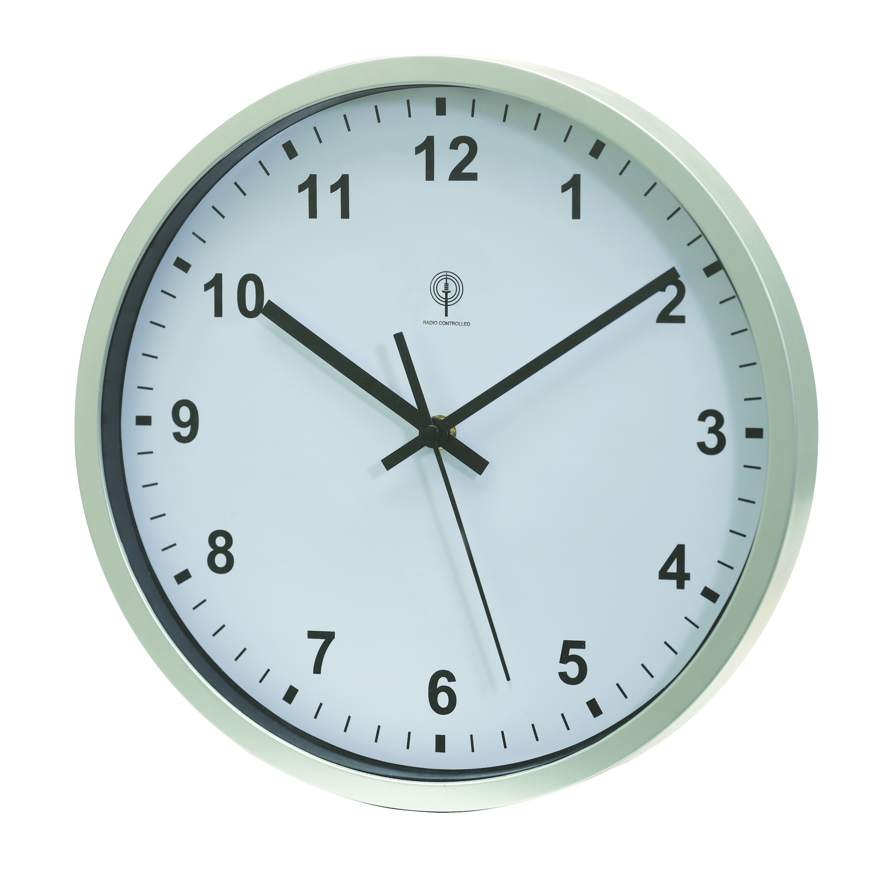 Funkwanduhr "Neptune", silber