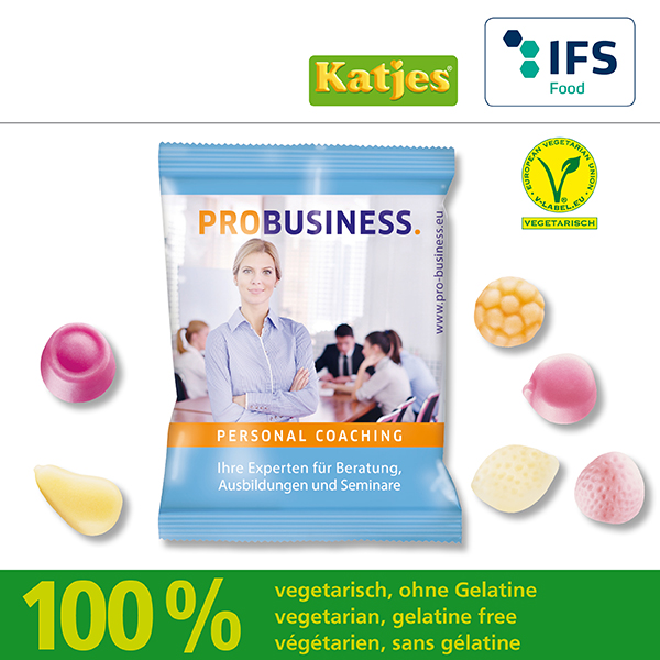 Katjes Yoghurt-Gums in kompostierbarem Werbetütchen