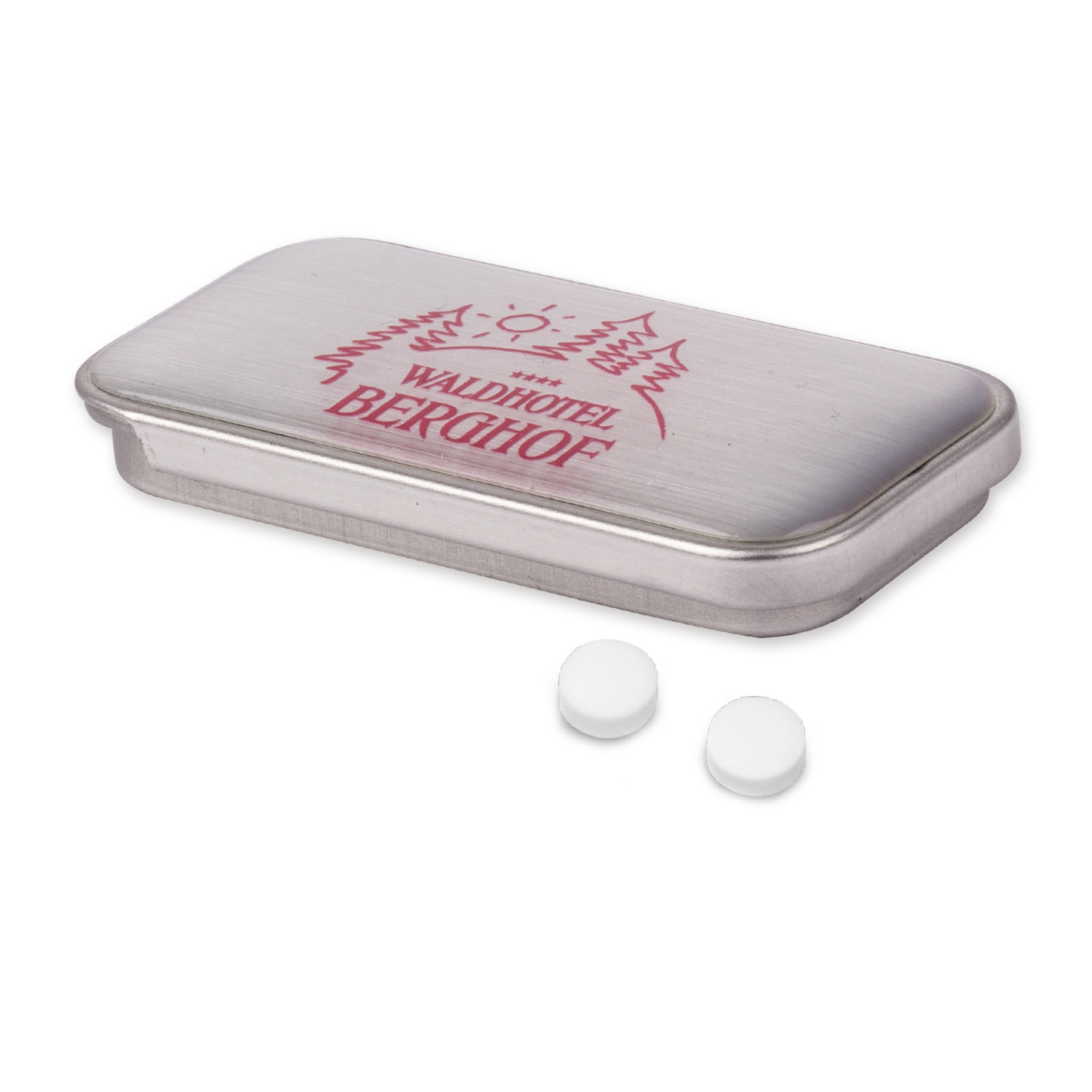 Pfefferminz Dose Flat-Box, Doming